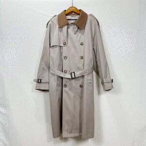 Ralph Lauren Beige Trench Coat with Brown Collar